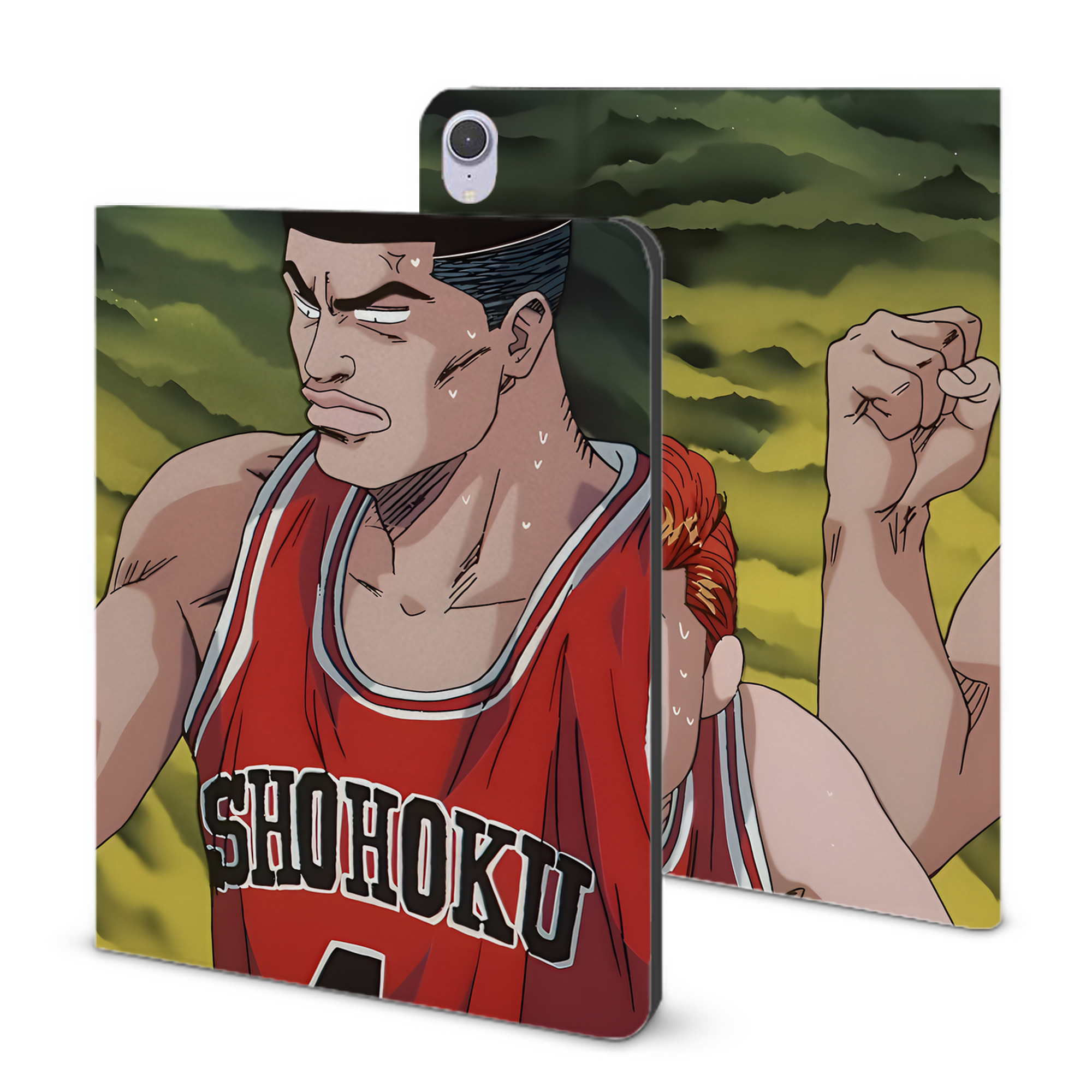 （画像用） SLAM DUNK／スラムダンク IPad ケース ブック型 PUレザー TPU 耐衝撃 軽量 薄型 ペン収納なし 全面保護 IPad 各モデル対応